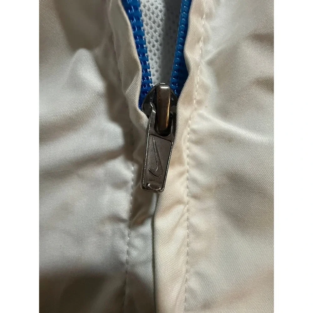 Vintage Nike Windbreaker Jacket Coat‎ Mens Large Blue White Full Zip Lightweight